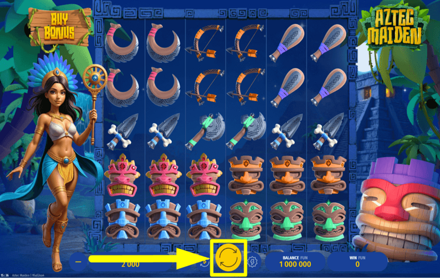 Aztec Maiden ВРАЩАЙТЕСЬ, ЧТОБЫ ПОБЕДИТЬ.