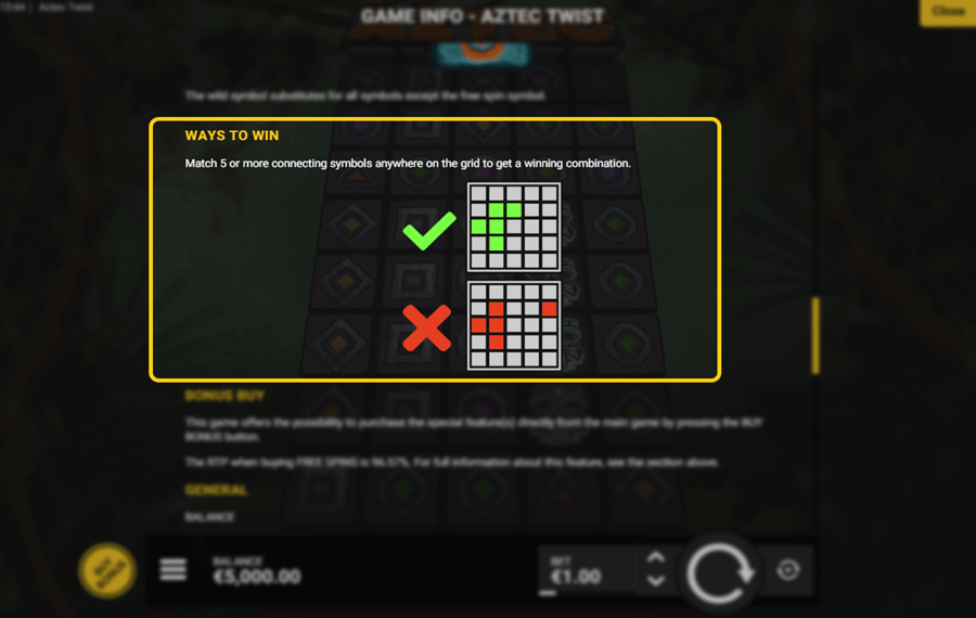 Aztec Twist Scegli il numero di linee di pagamento