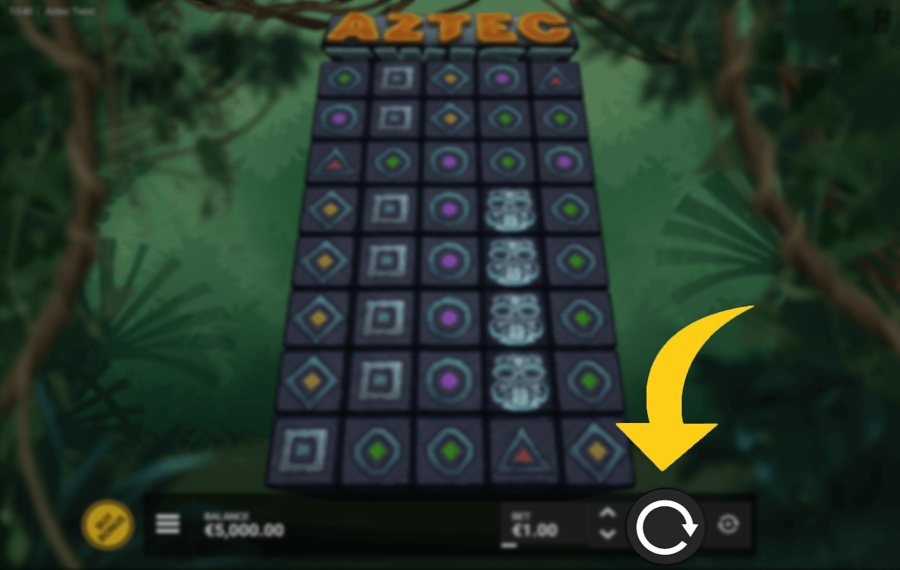 Aztec Twist Premi il pulsante di rotazione