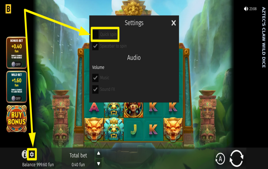 Aztecs Claw Wild Dice ИЗМЕНИТЕ СКОРОСТЬ.