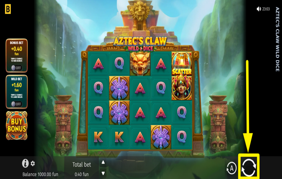 Aztecs Claw Wild Dice ИГРАЙТЕ В ИГРУ.