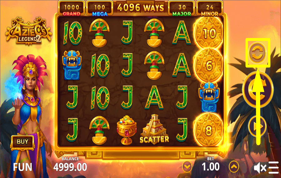 Aztecs Legend 2 ВРАЩЕНИЕ АВТОМАТИЧЕСКИ.