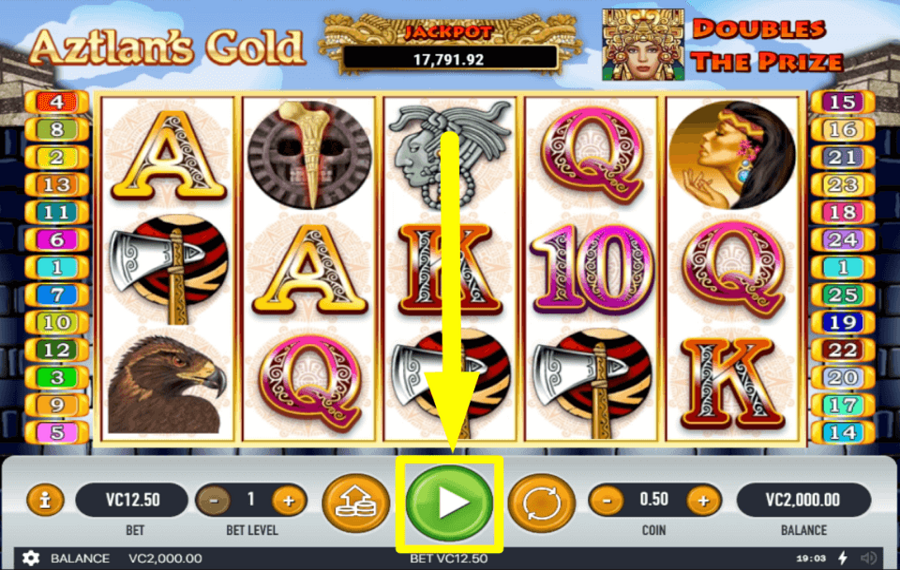 Aztlans Gold APPUYEZ SUR « JOUER » POUR TOURNER.