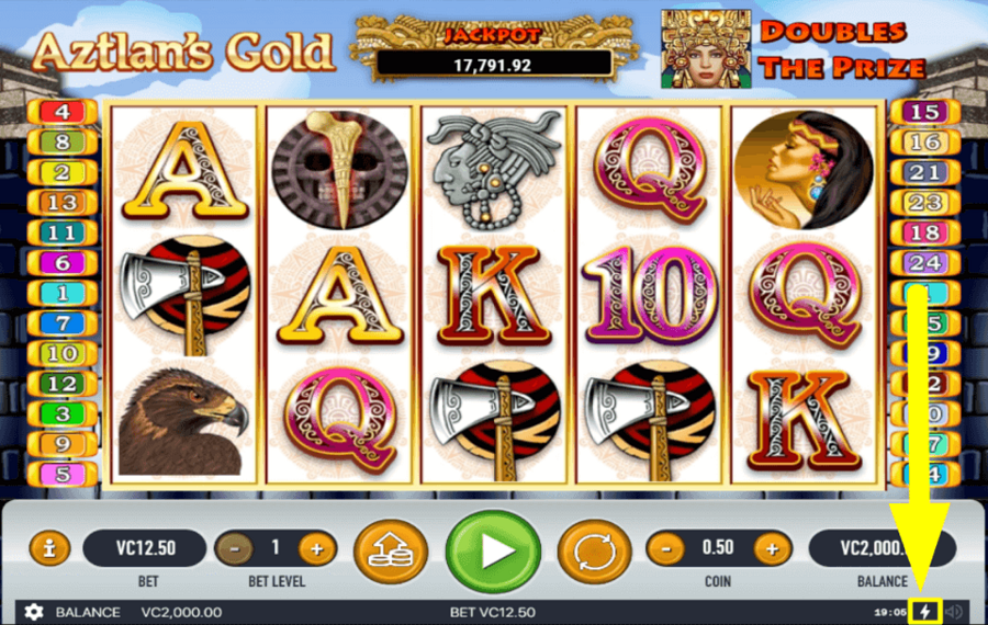 Aztlans Gold ACTIVEZ LES TOURS RAPIDES.