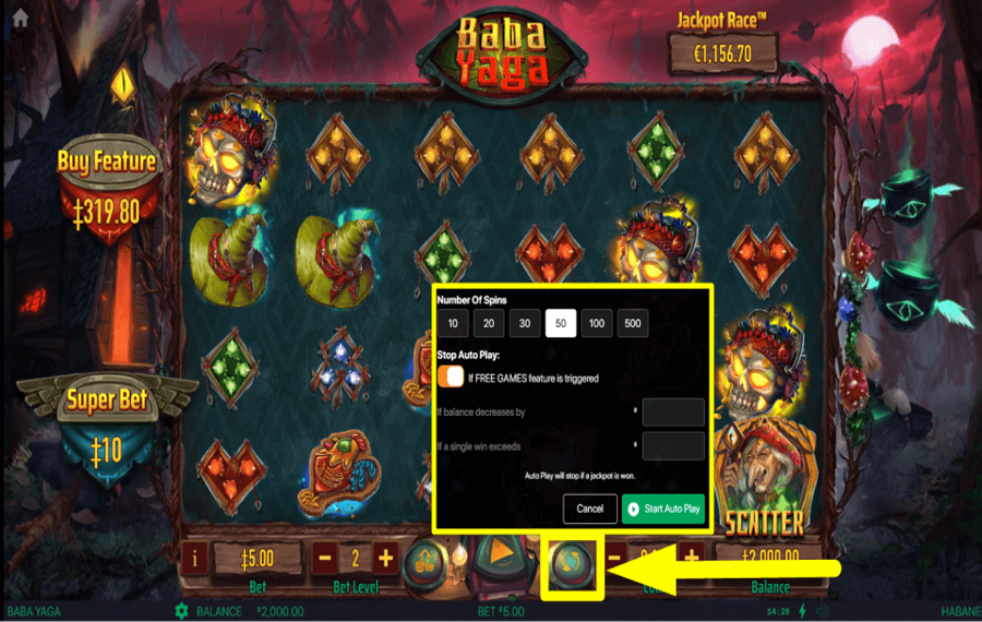 Baba Yaga PROCÉDER AUTOMATIQUEMENT.