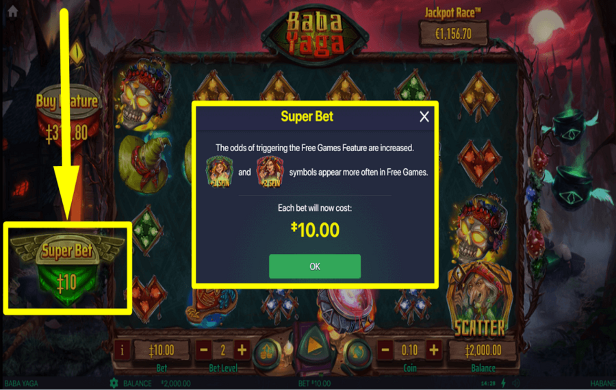 Baba Yaga PERMETTRE LE SUPER PARI.