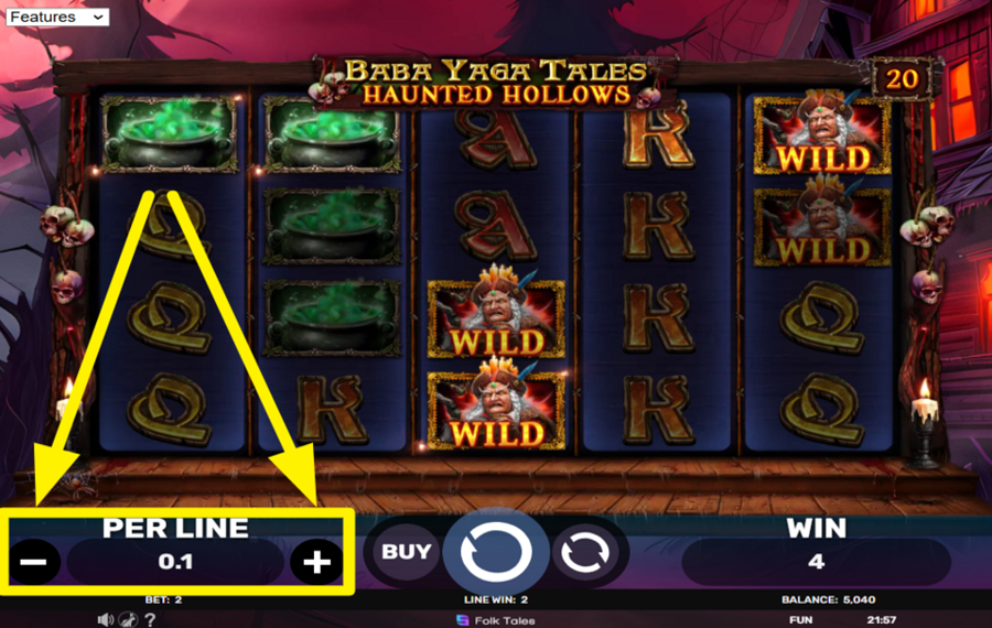 Baba Yaga Tales Haunted Hollows ÉTABLISSEZ VOTRE MISE PAR LIGNE.