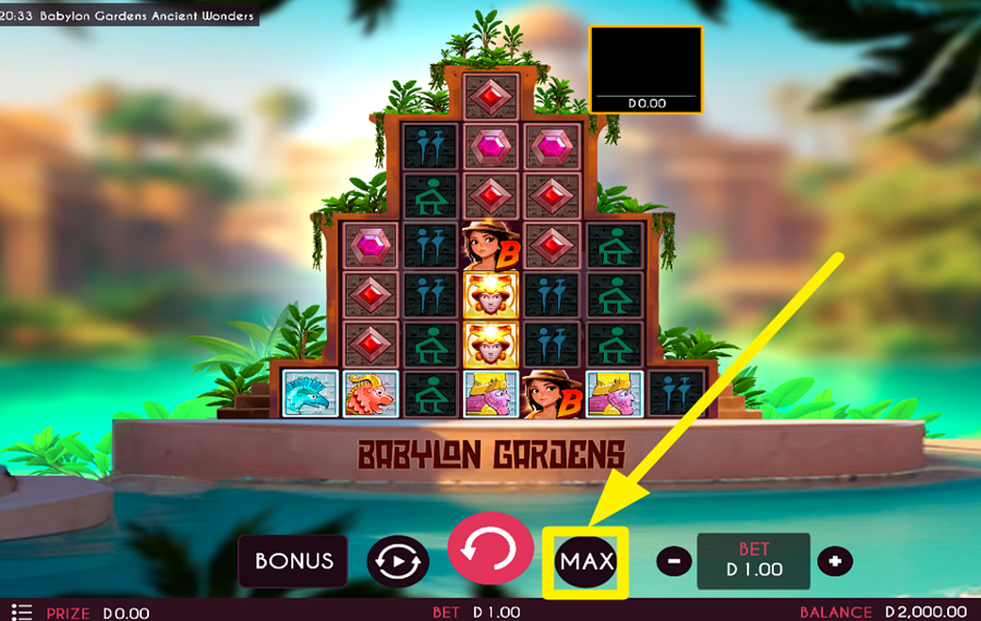 Babylon Gardens Ancient Wonders SELEZIONA L'OPZIONE DI SCOMMESSA MIGLIORE.
