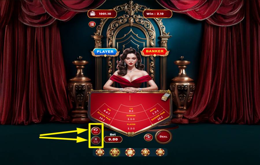 Baccarat Banco Punto ANNULER OU EFFACER VOS PARIS.