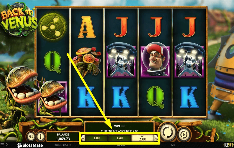 Back to Venus Choose your bet amount. 