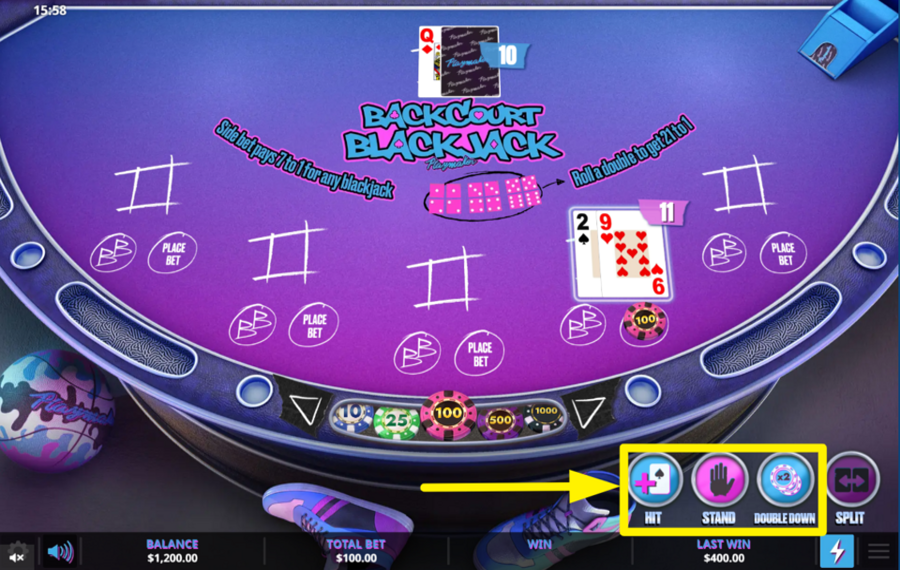 Backcourt Blackjack DECIDI LA TUA PROSSIMA MOSSA.