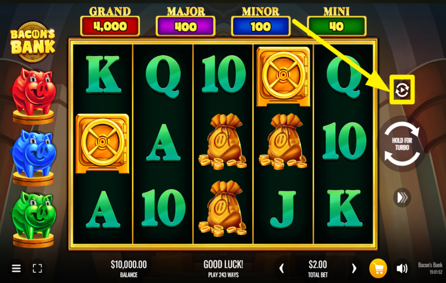 Bacons Bank UTILISER LA LECTURE AUTOMATIQUE.