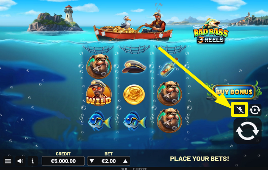 Bad Bass 3 Reels AUMENTA LA VELOCIDAD.