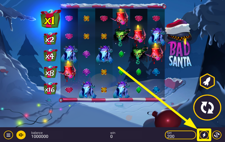 Bad Santa ACCELERATE THE SPINS.