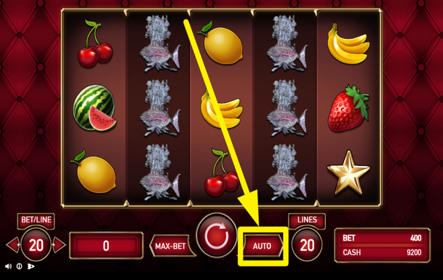 Bahamut Star 20 Lines UTILIZZARE SPIN AUTOMATIZZATI.