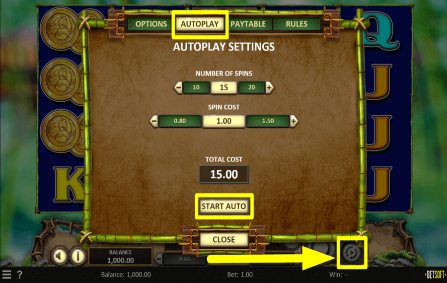 Bamboo Rush ЗАПУСК АВТОМАТИЧЕСКИХ ВРАЩЕНИЙ.