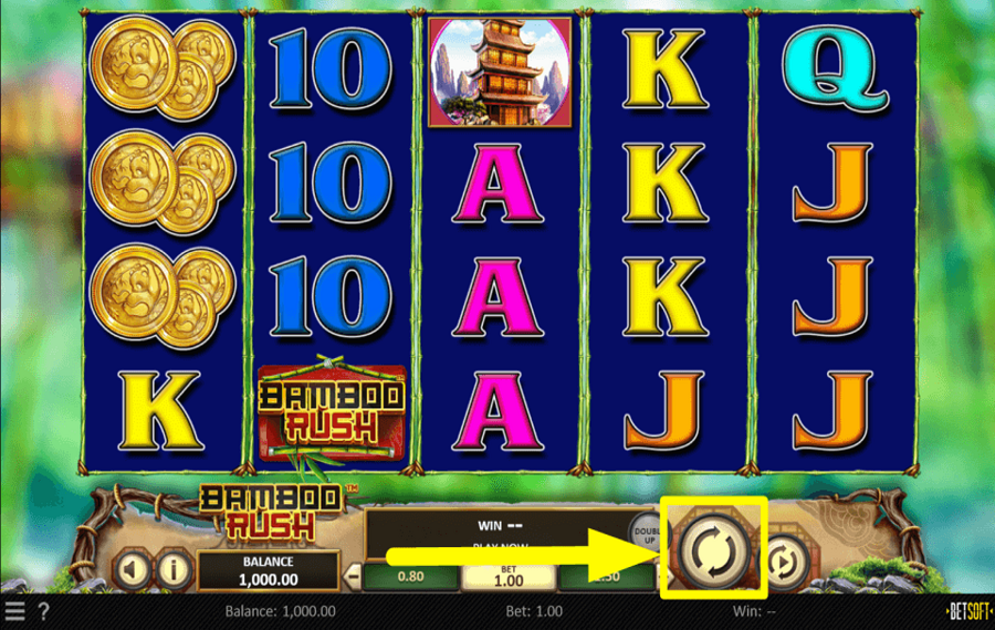 Bamboo Rush ВРАЩАЙТЕСЬ, ЧТОБЫ ВЫИГРАТЬ.