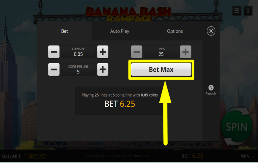 Banana Bash Rampage STEP UP YOUR WAGER.