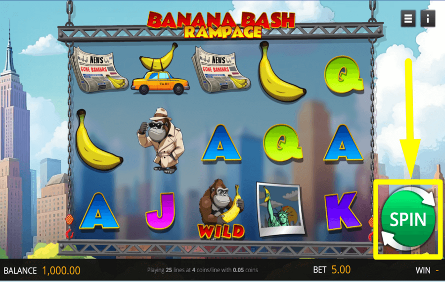 Banana Bash Rampage SPIN FOR REWARDS.