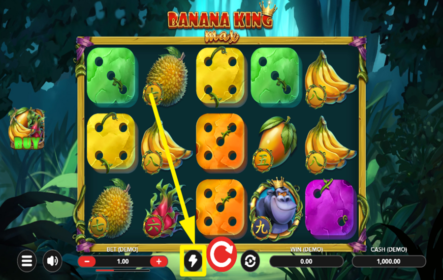 Banana King MAX Dice CAMBIAR LA VELOCIDAD.