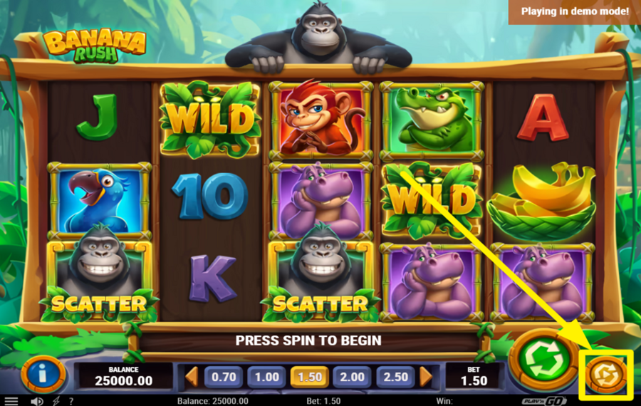 Banana Rush ВКЛЮЧИТЬ АВТОВОСПРОИЗВЕДЕНИЕ.