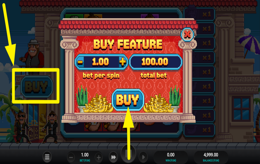 Banana Town PURCHASE FREE SPINS.