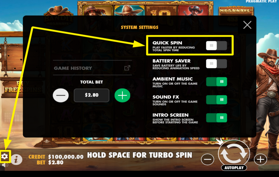 Bandit Megaways SPEED UP THE REEL ACTION.