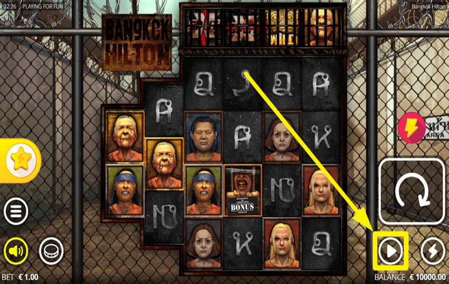 Bangkok Hilton USE AUTOMATED SPINS.