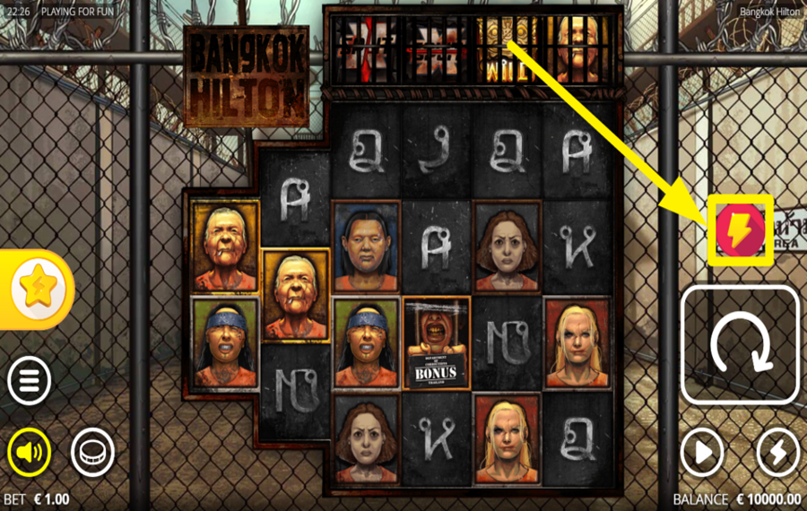 Bangkok Hilton UNLOCK A BONUS FEATURE.