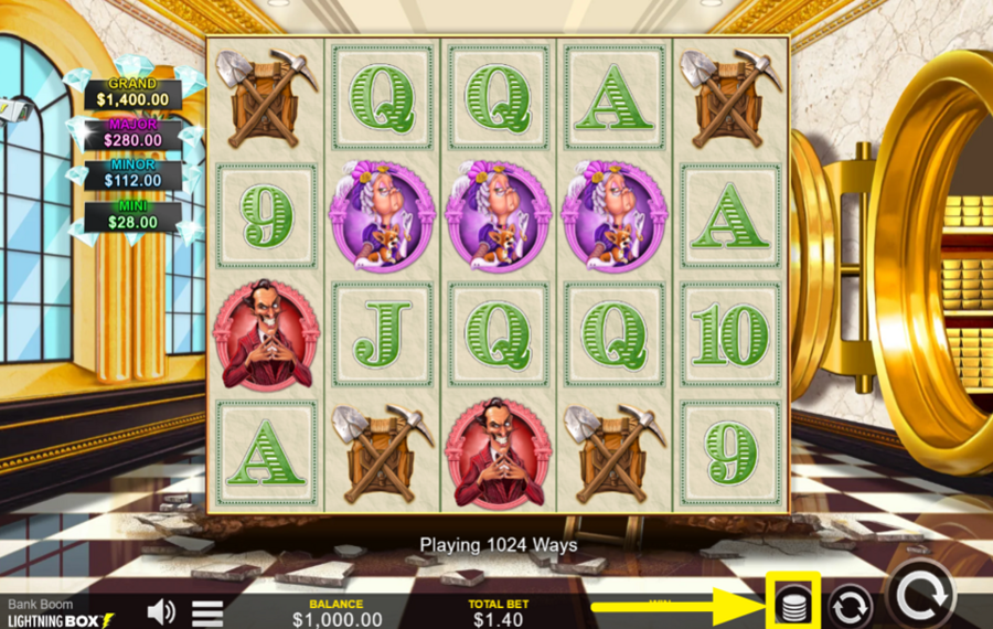 Bank Boom ASSIGN A BET VALUE.