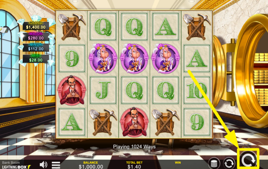 Bank Boom SPIN THE REELS.