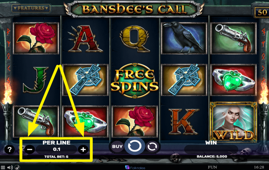Banshees Call DECIDE ON YOUR BET PER LINE.