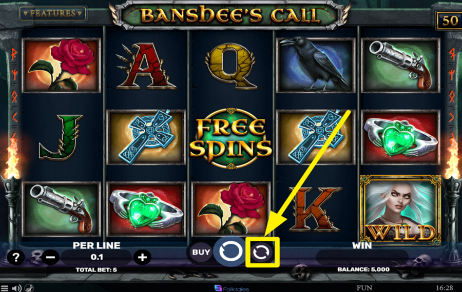 Banshees Call EMPLOY THE AUTOMATIC SPIN.