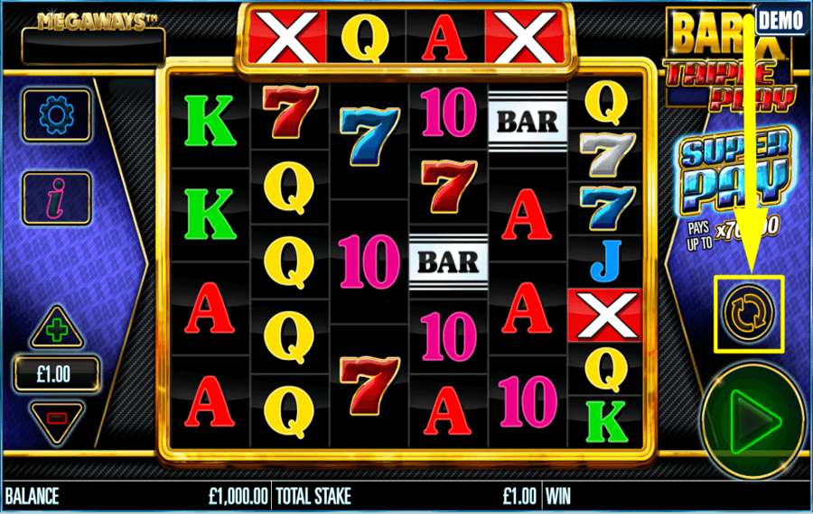 Bar X Triple Play Megaways USE THE AUTOPLAY FEATURE.