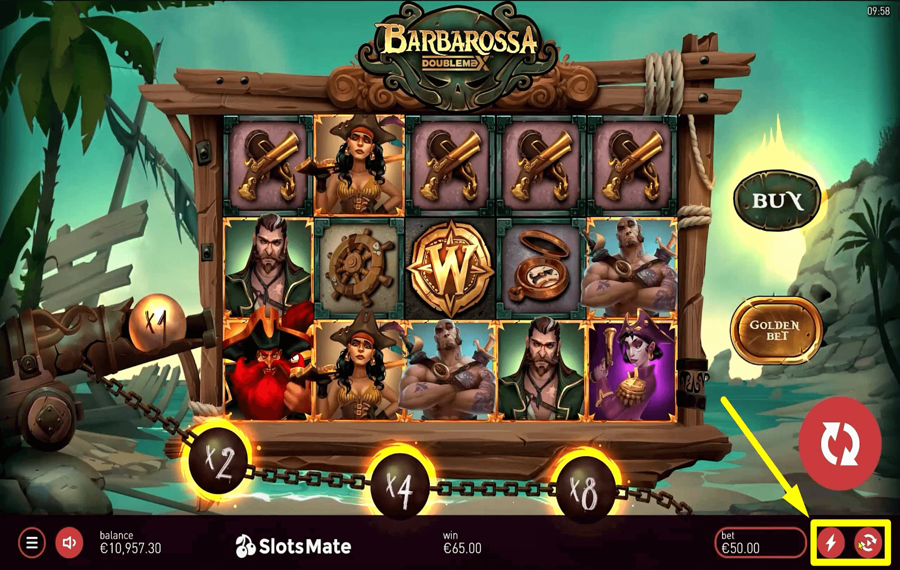 Barbarossa Using the optional “Autoplay” and “Turbo” feature.