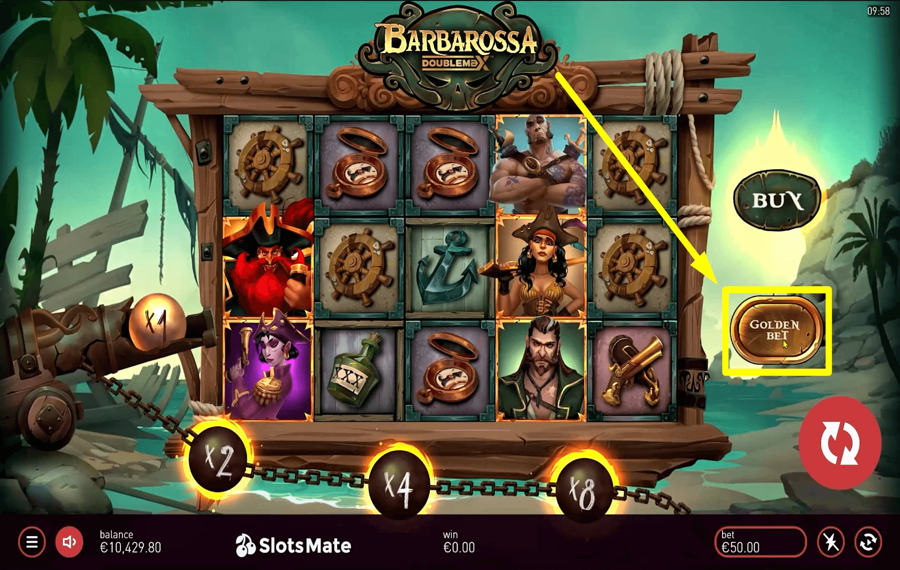 Barbarossa Using the optional “Golden Bet” feature.