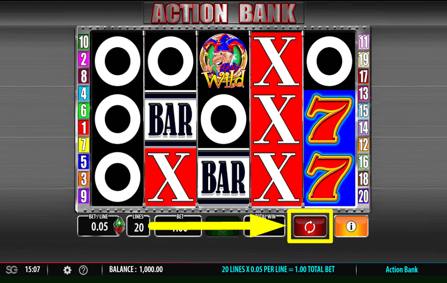 Barcrest Games Action Bank WÄHLEN SIE AUTOMATISCHE SPINS.