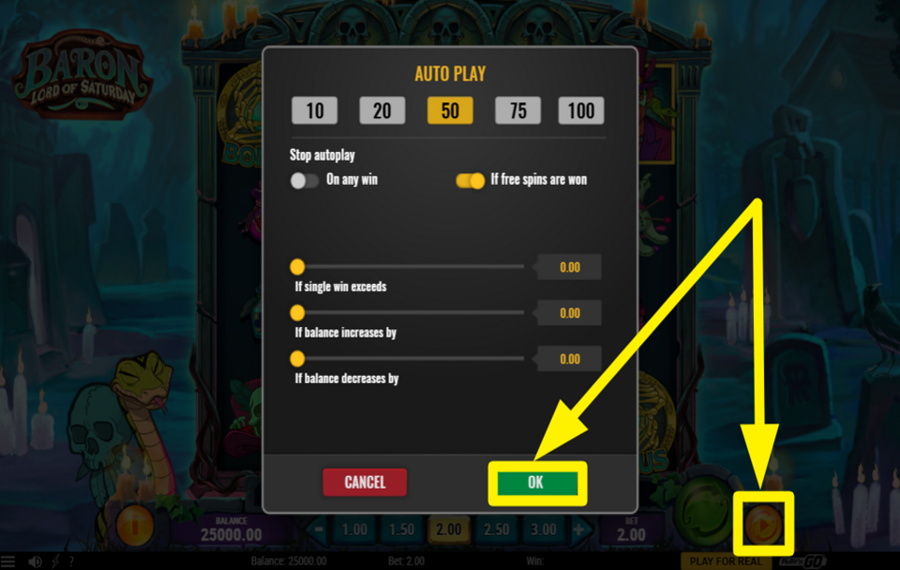 Baron Lord of Saturday ACTIVAR GIRO AUTOMÁTICO.