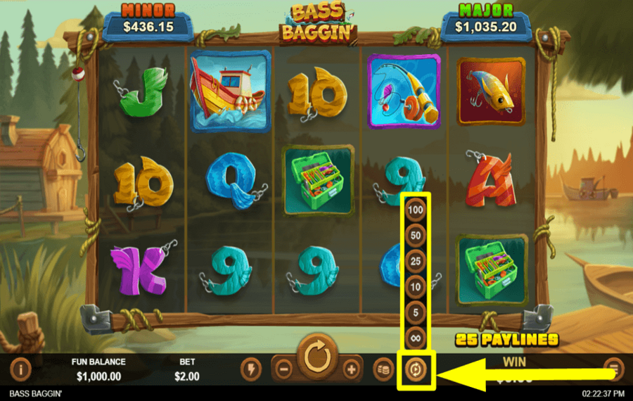 Bass Baggin НАСТРОЙТЕ АВТОВОСПРОИЗВЕДЕНИЕ.