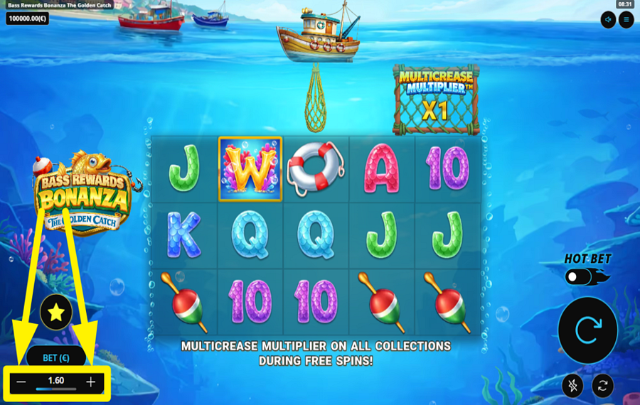 Bass Rewards Bonanza The Golden Catch DÉCIDER DE VOTRE MISE.
