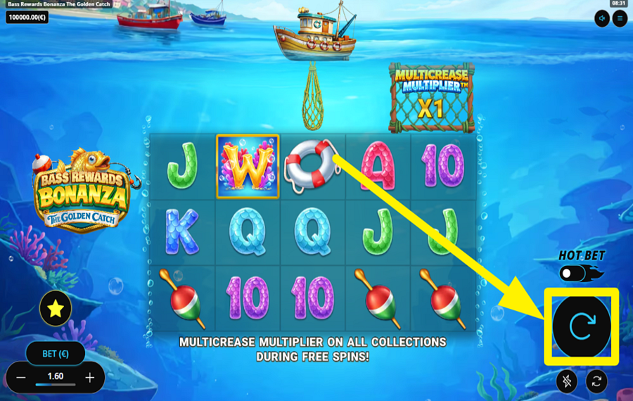 Bass Rewards Bonanza The Golden Catch TOURNEZ POUR RÉUSSIR!