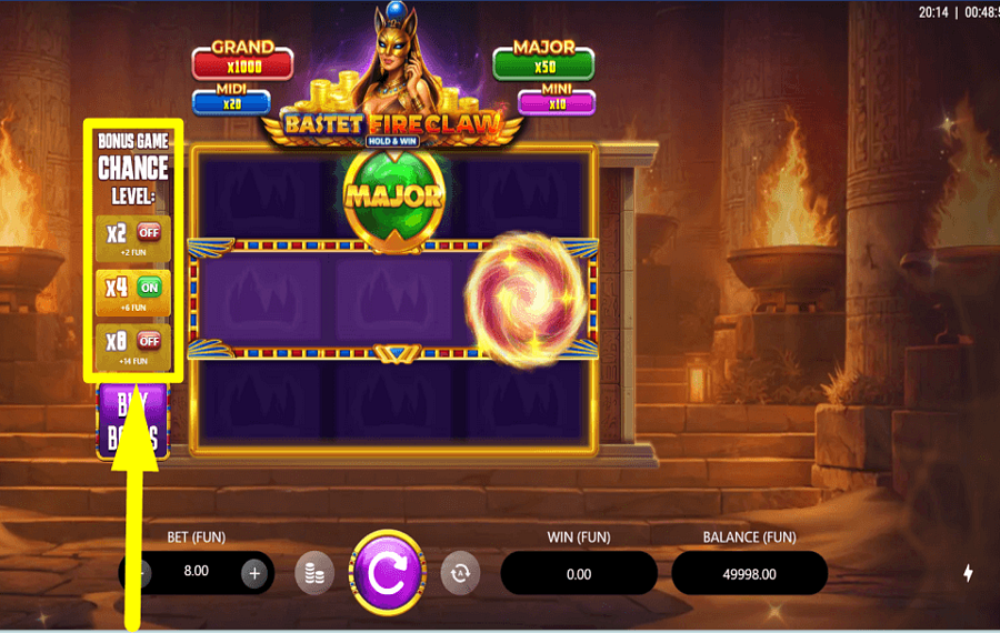 Bastet FireClaw Hold and Win CHANGEZ VOTRE CHANCE.