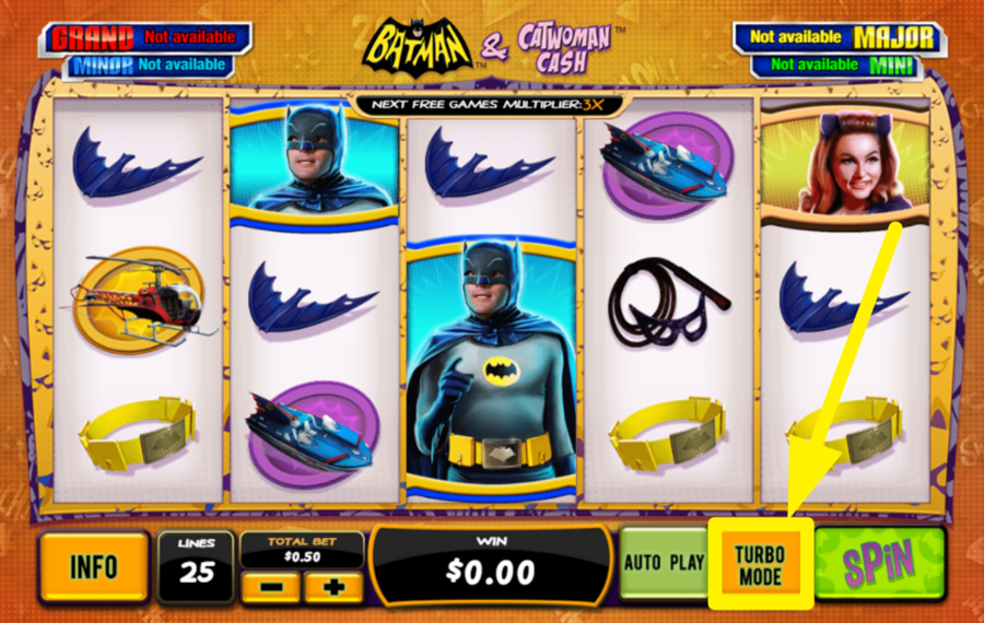 Batman and Catwoman Cash MAXIMIZE THE SPEED.