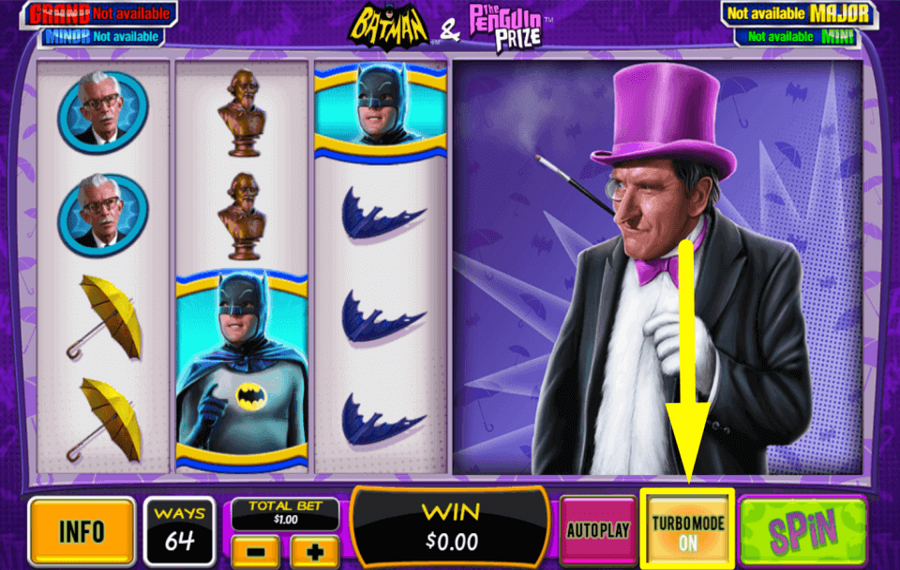 Batman and The Penguin Prize USE THE “TURBO MODE”.
