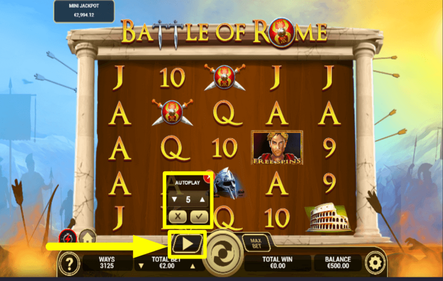 Battle of Rome SPIN AUTOMATICALLY.