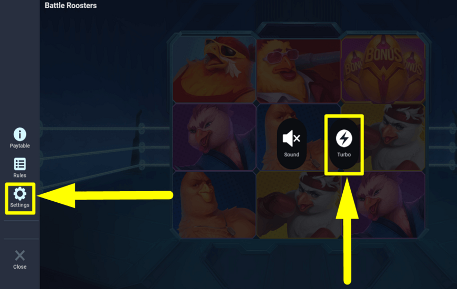 Battle Roosters SPEED UP THE GAME.