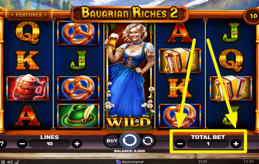 Bavarian Riches 2 DÉTERMINEZ VOTRE MISE TOTALE.