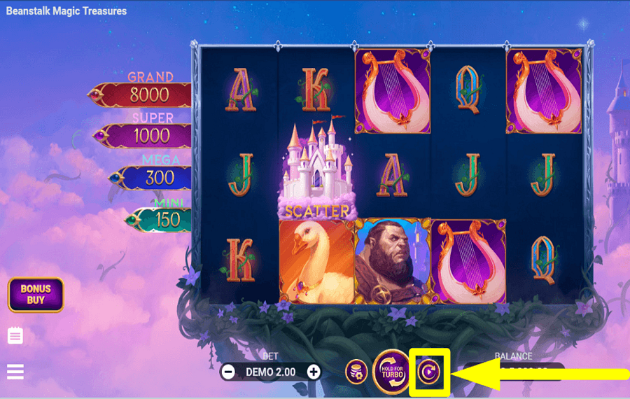 Beanstalk Magic Treasures CONTINUA AUTOMATICAMENTE.