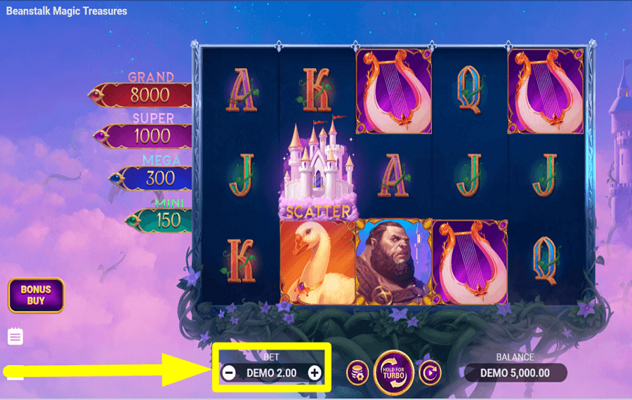 Beanstalk Magic Treasures CONTROLLA LE TUE SCOMMESSE.