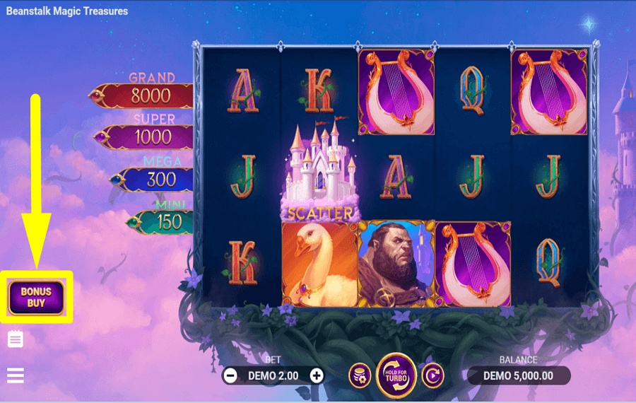 Beanstalk Magic Treasures RACCOGLI I BONUS.